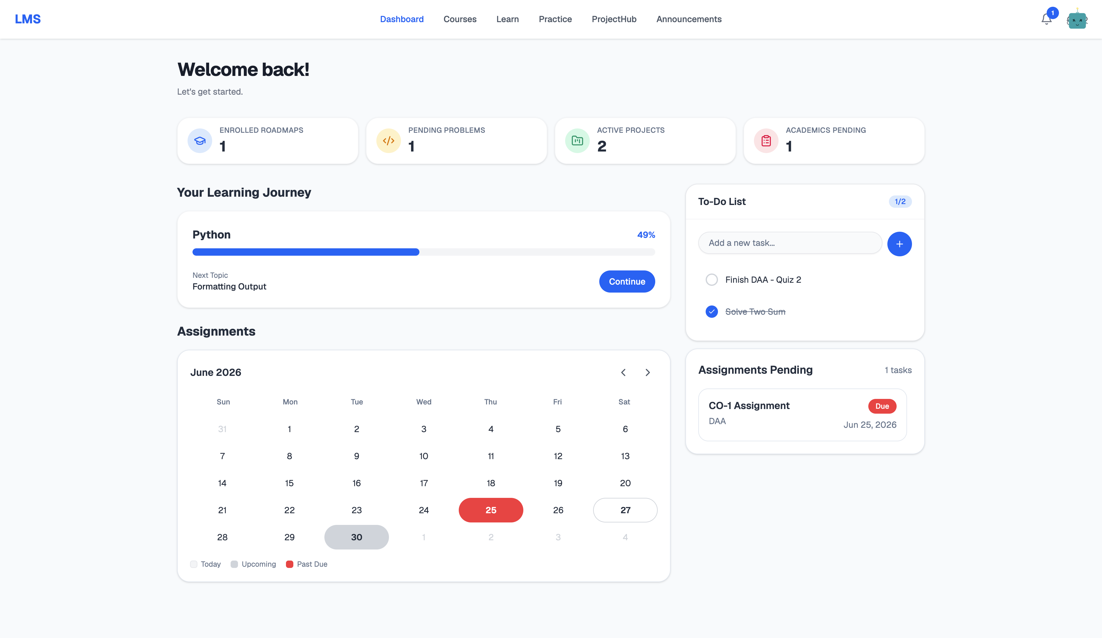 Student Dashboard